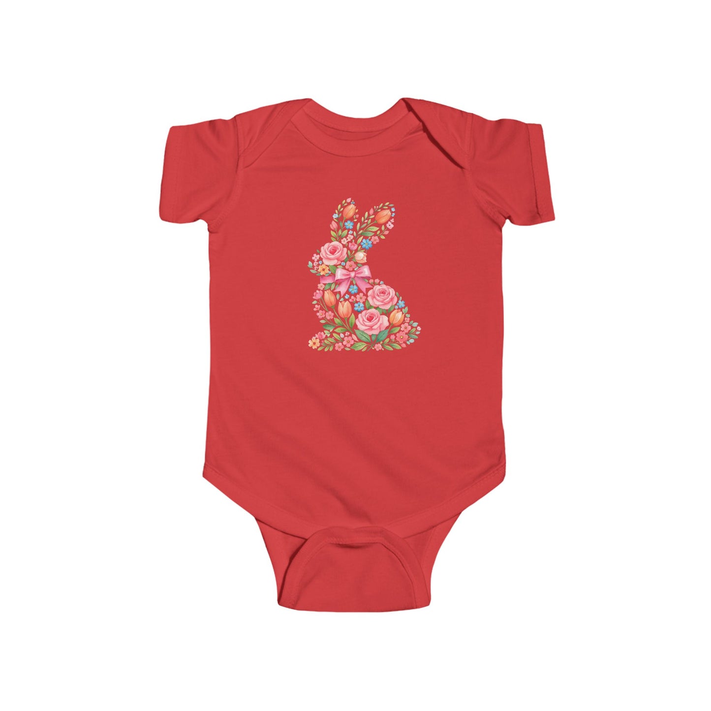 Floral Bunny Infant Bodysuit