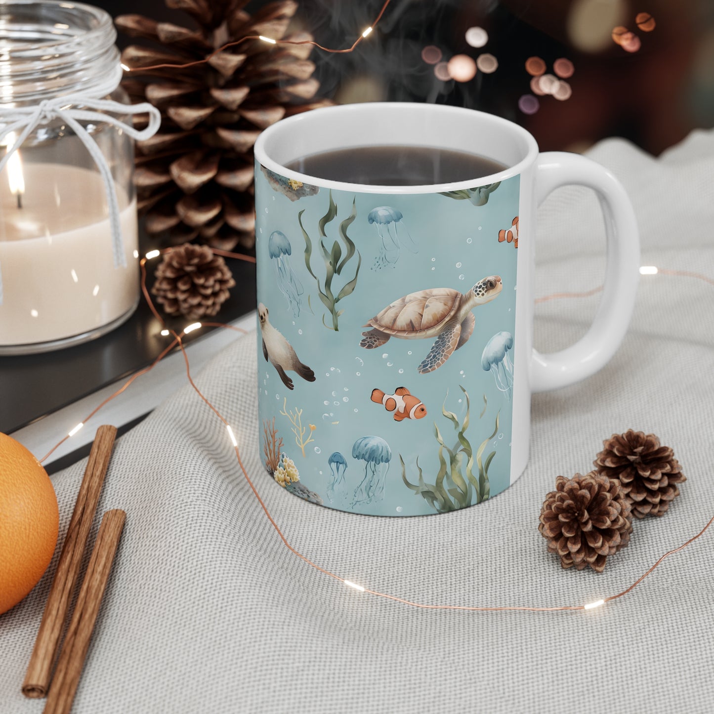 Gatsby's Ocean Life Ceramic Mug, Coffee Cup