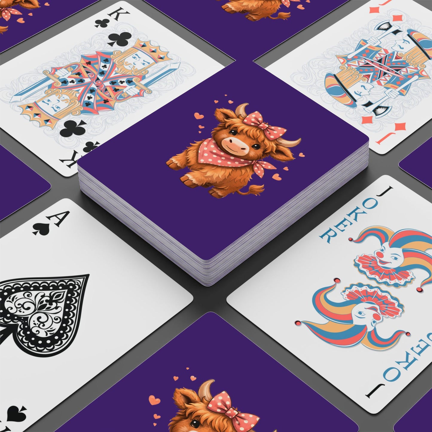 Highland Cow Playing Cards