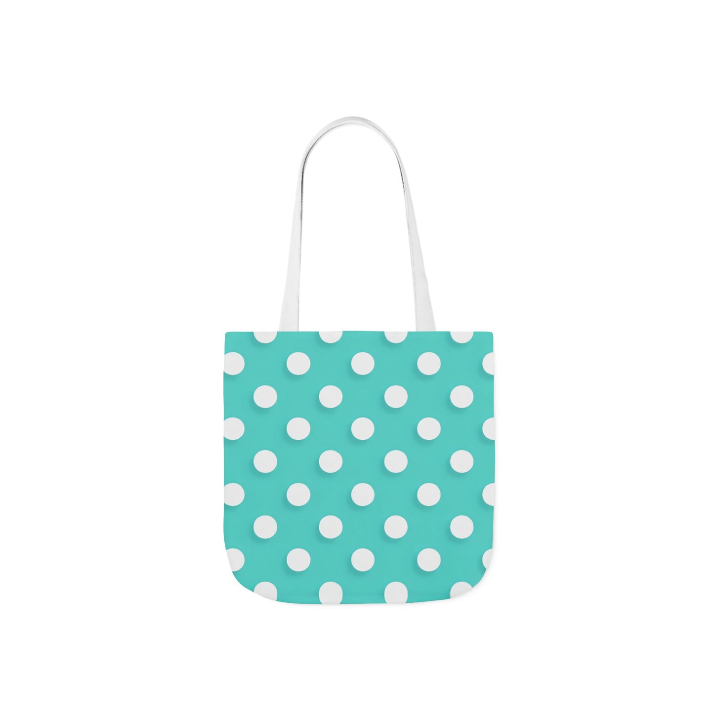 Albert's Aqua Polka Dot Tote Bag