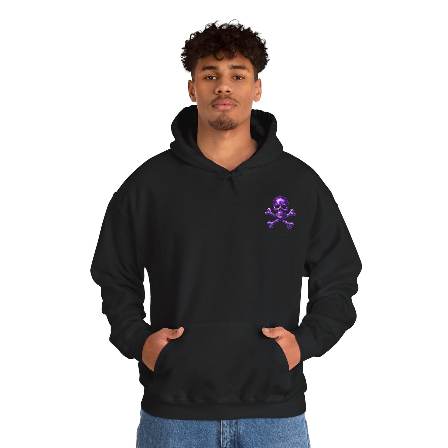 Amethyst Skull & Crossbones Adult Sweatshirt - Hooded