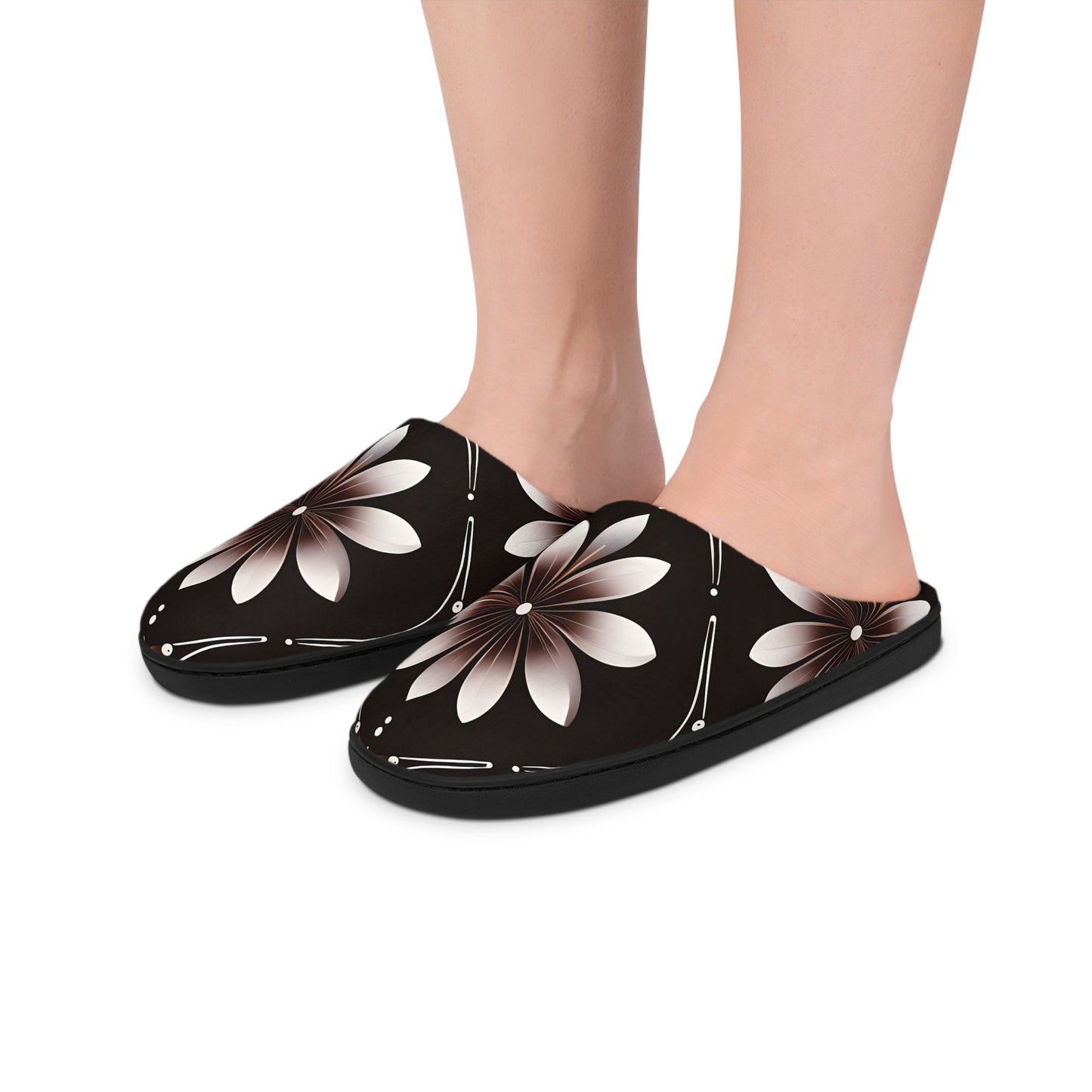 Bruce's Brown Floral Men's Indoor Slippers