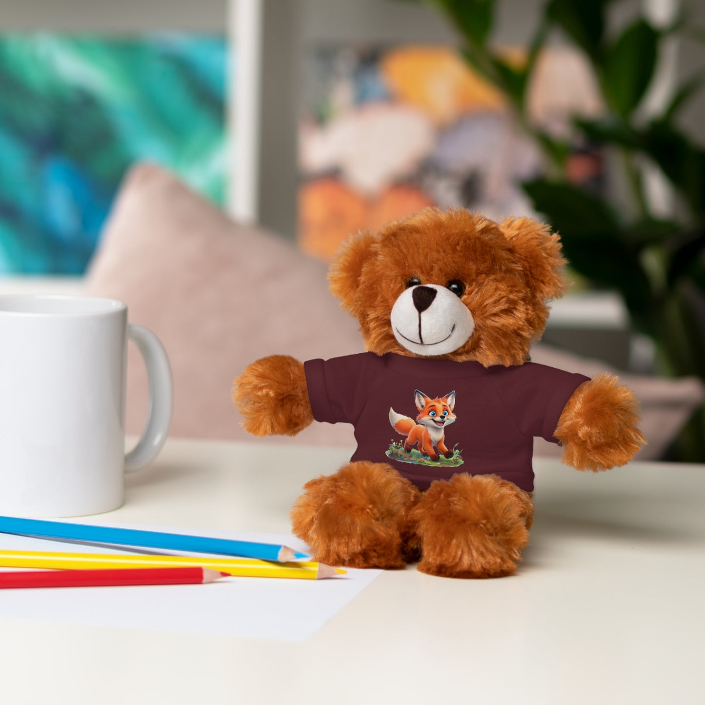 Fox On Tee Animal Plush