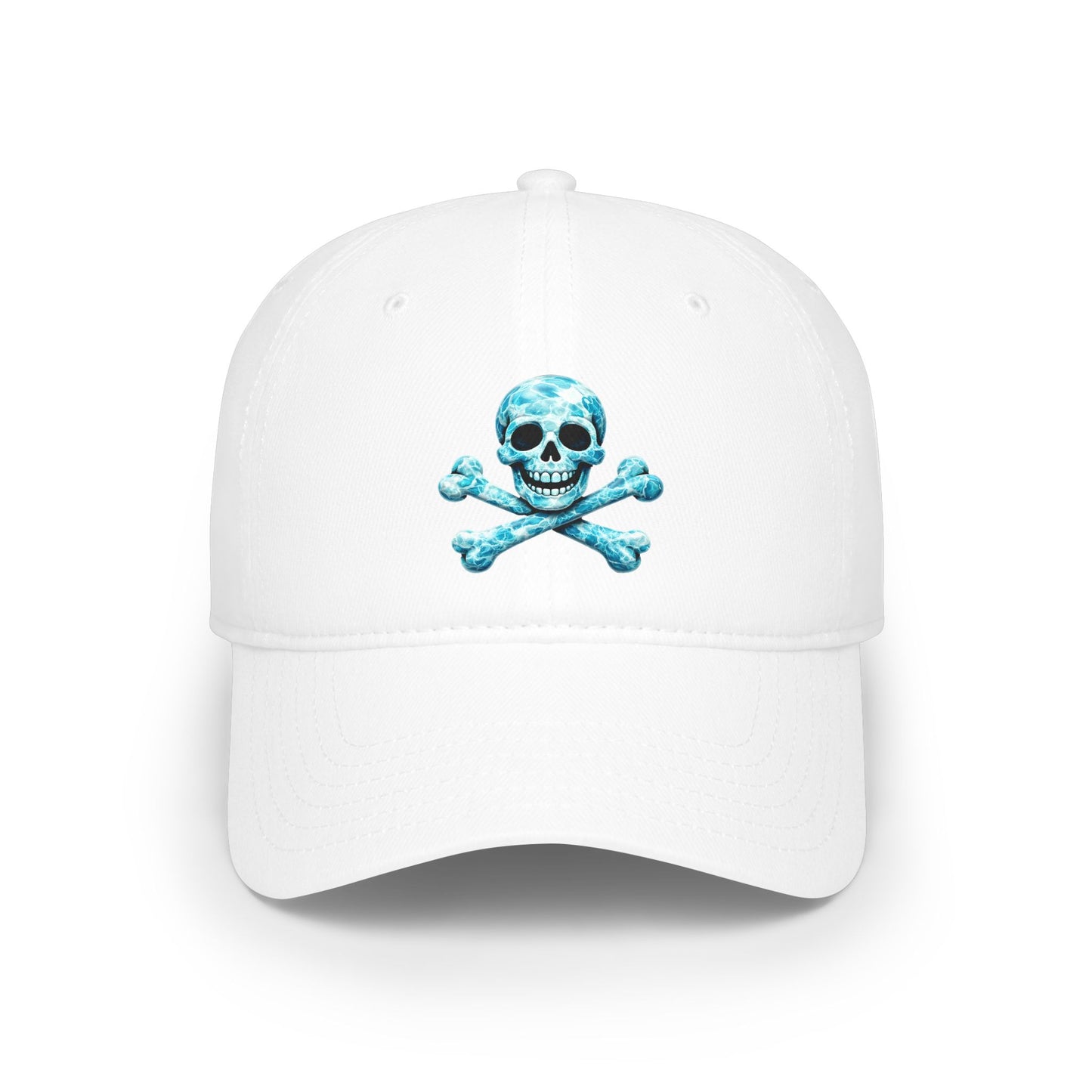 Blue Skull & Crossbones Low Profile Baseball Cap