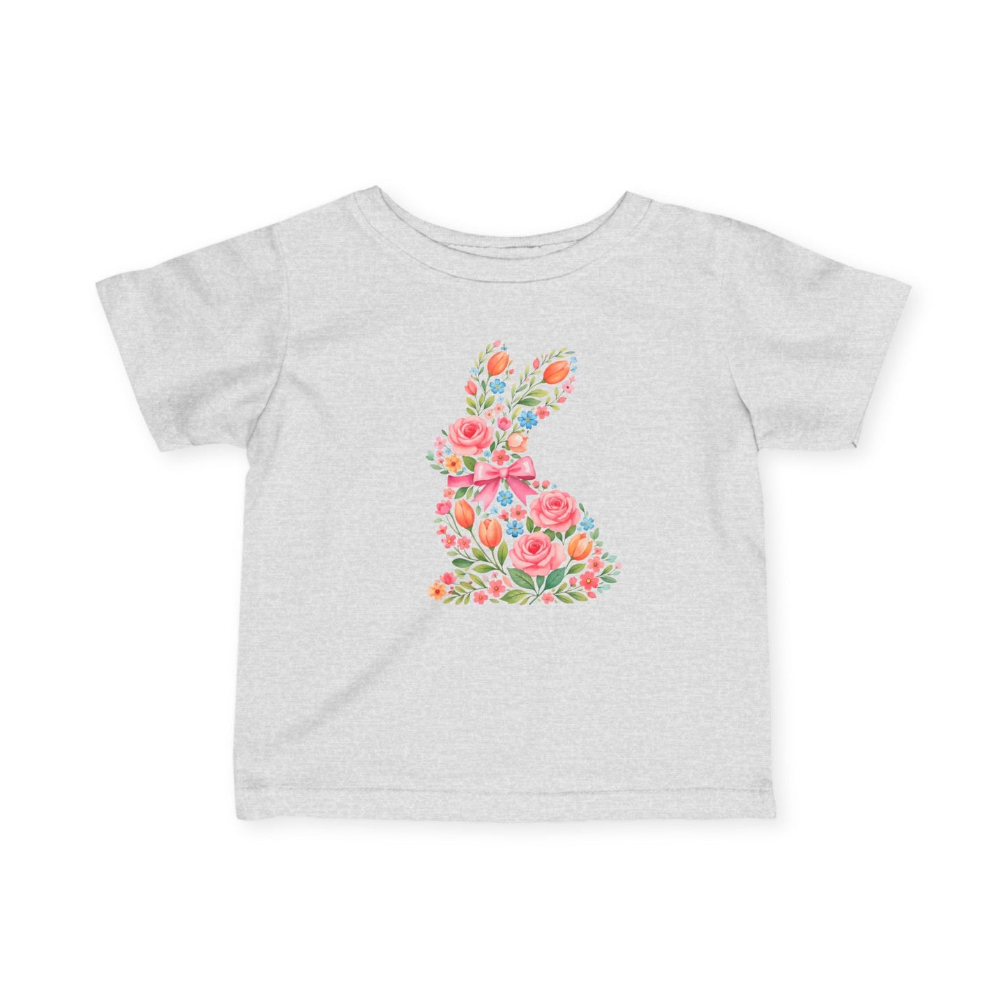 Floral Bunny Toddler Top