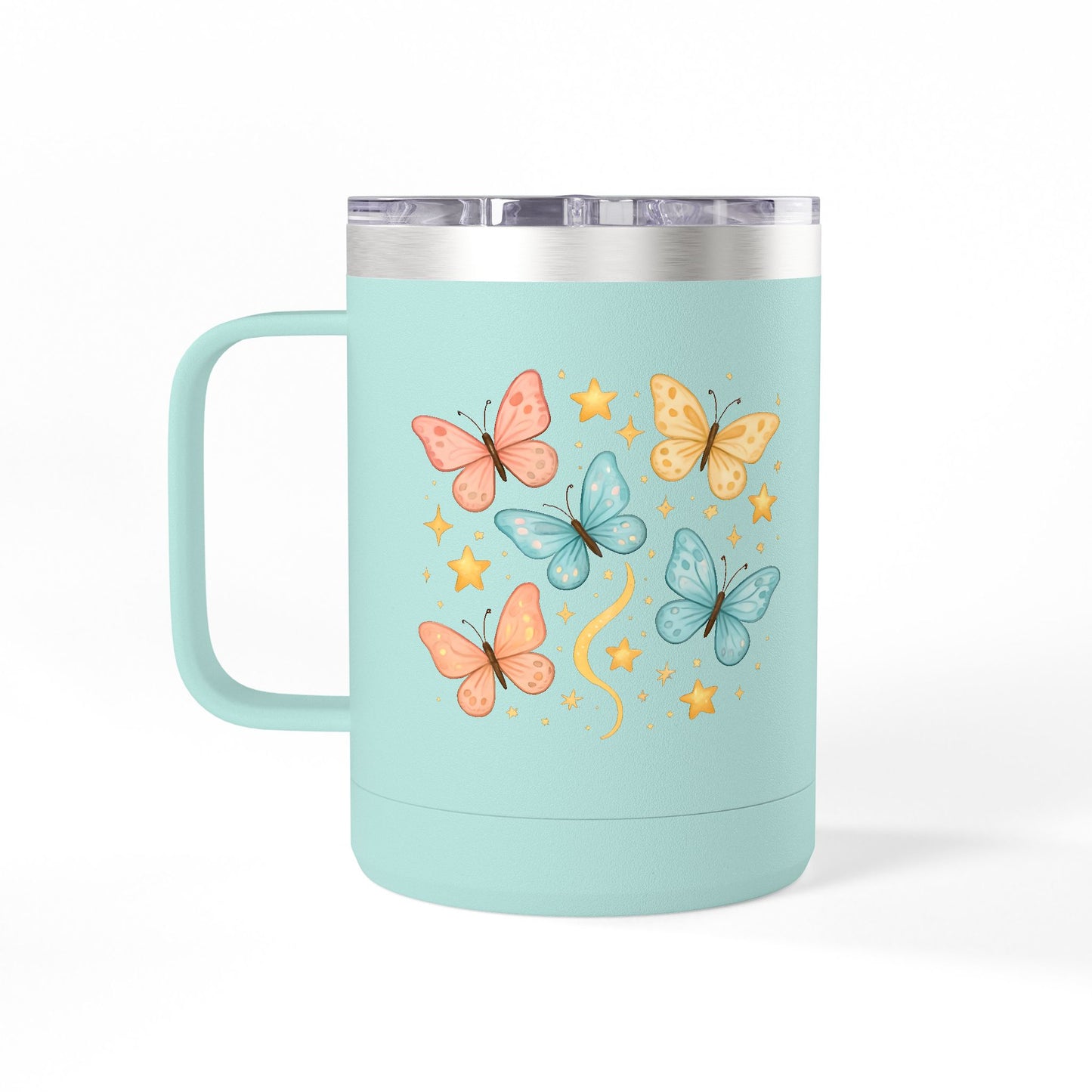 Barb's Butterfly & Stars Coffee Mug Tumbler