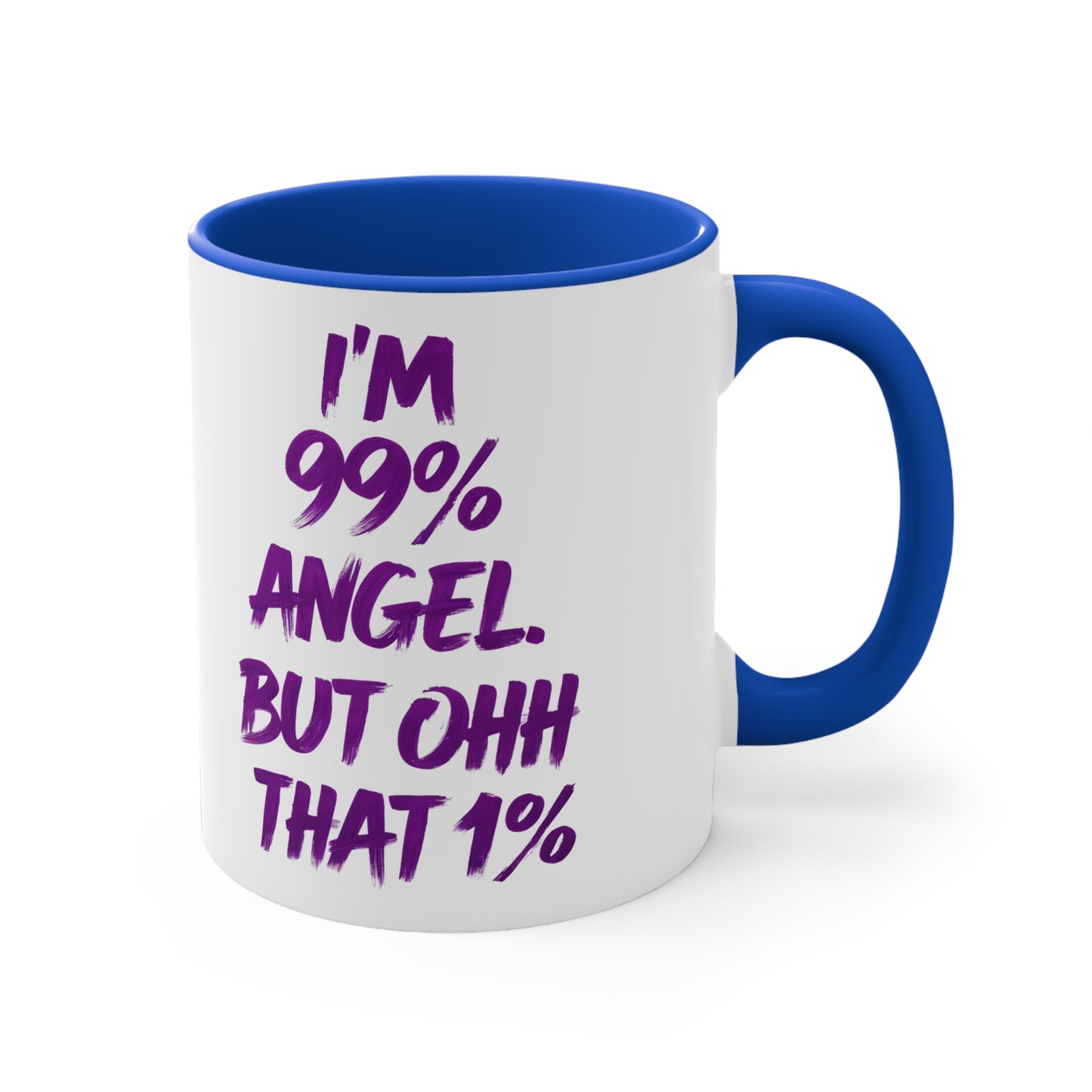 99% Angel Accent Ceramic Mug, Coffee Cup