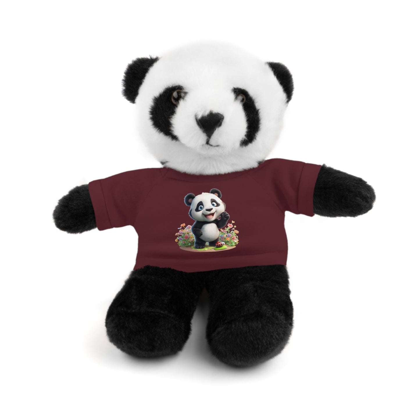 Panda on Tee Plush Animals