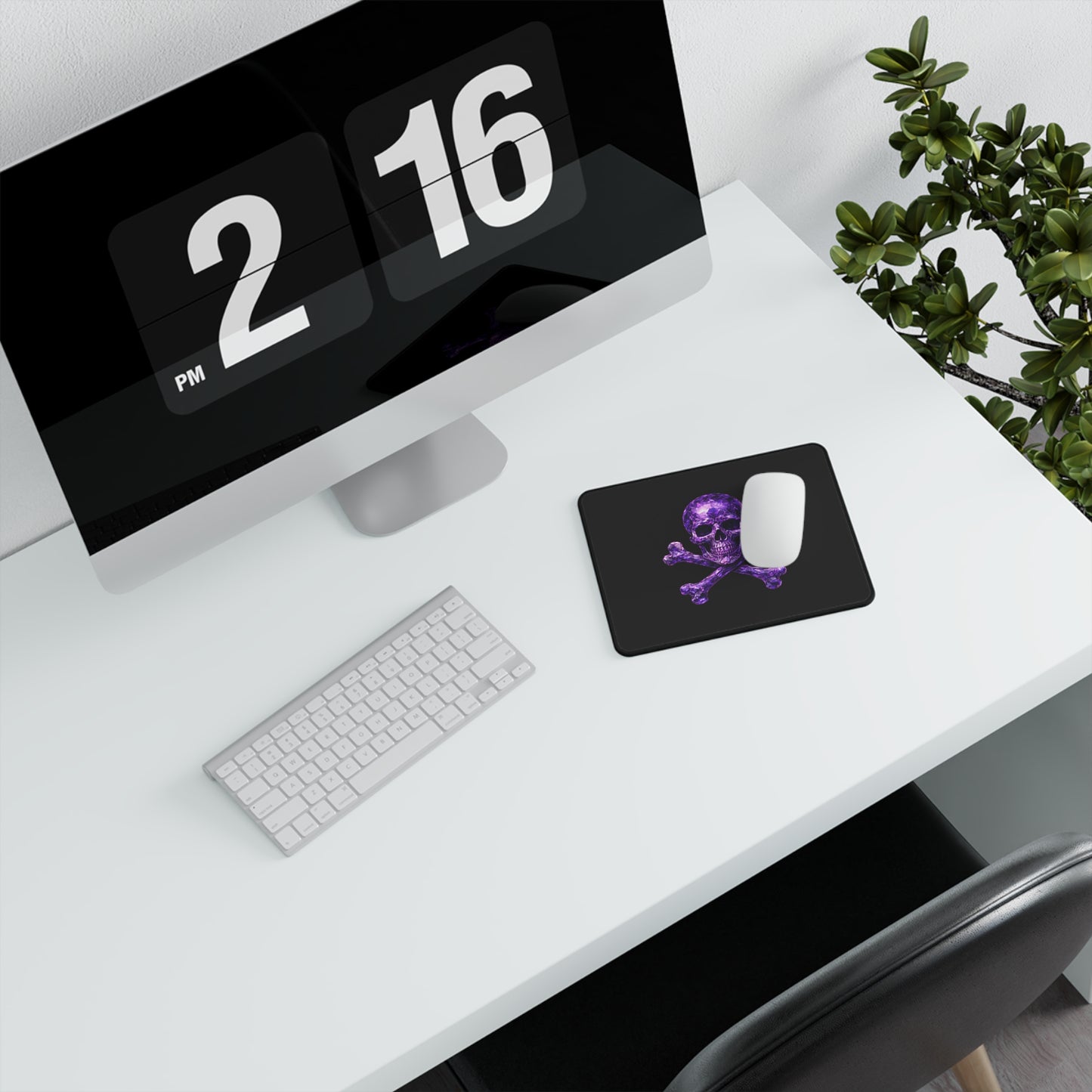 Amy's Amethyst Skull & Crossbones Non-Slip Gaming Mouse Pad