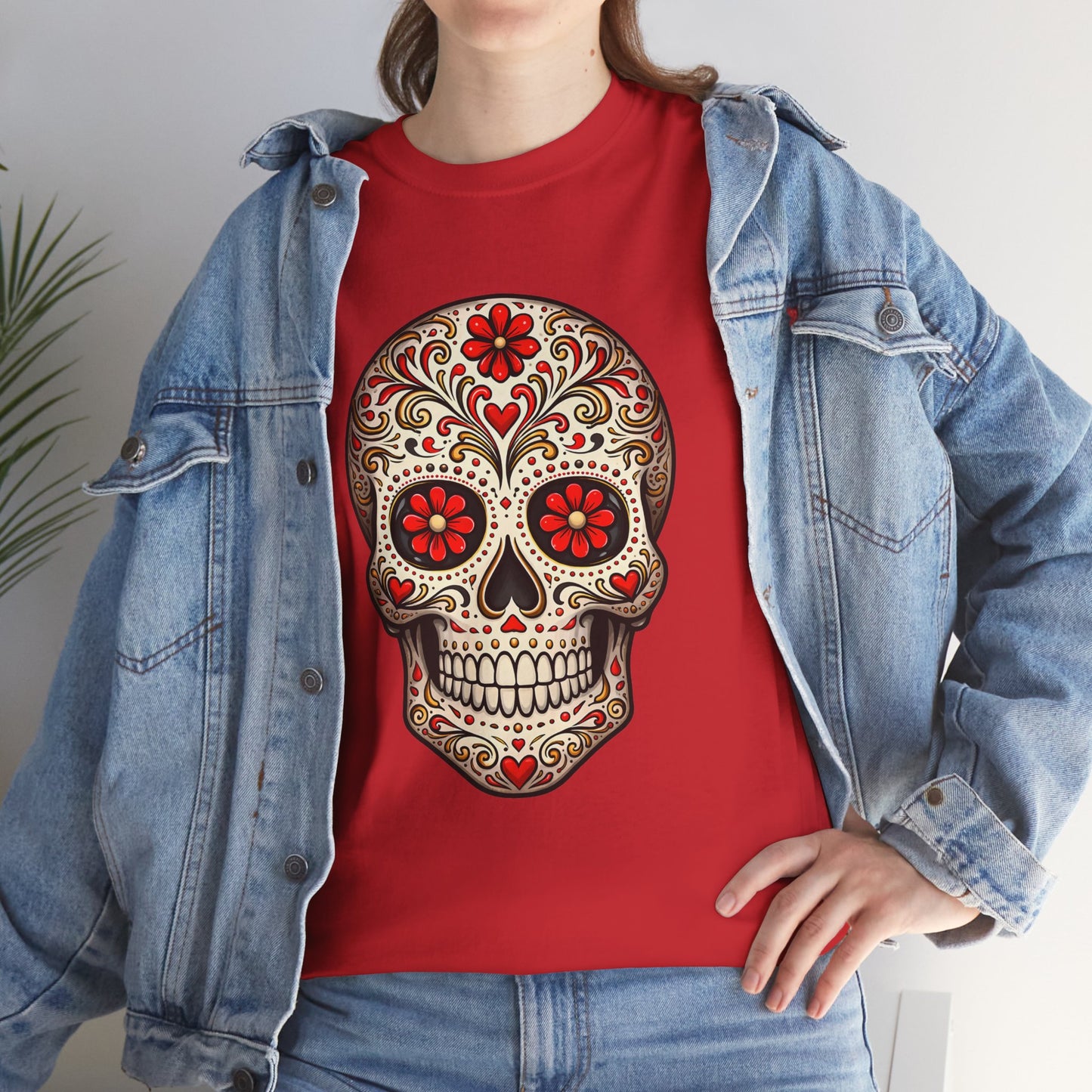 Ryker's Red Sugar Skull Adult Shirt