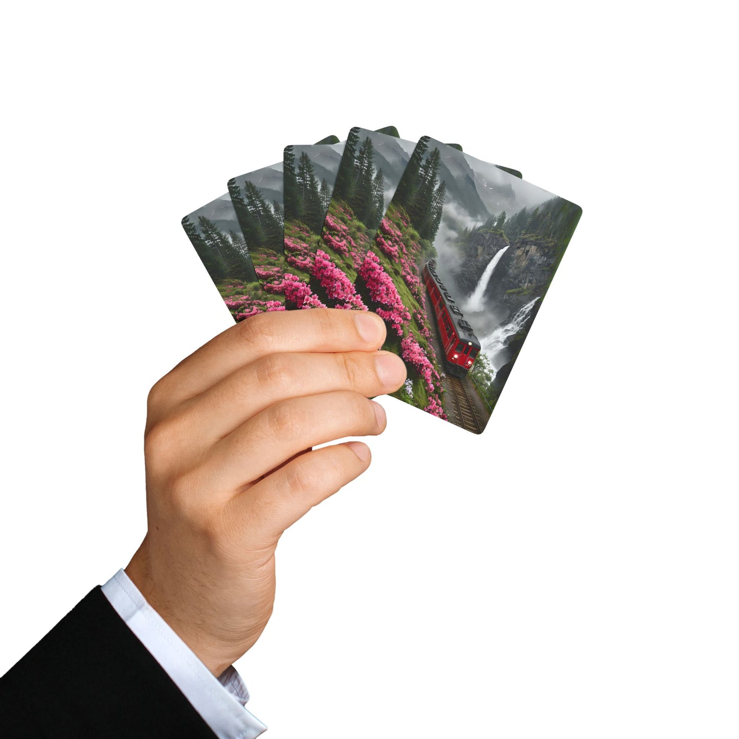 Train In Valley Playing Cards