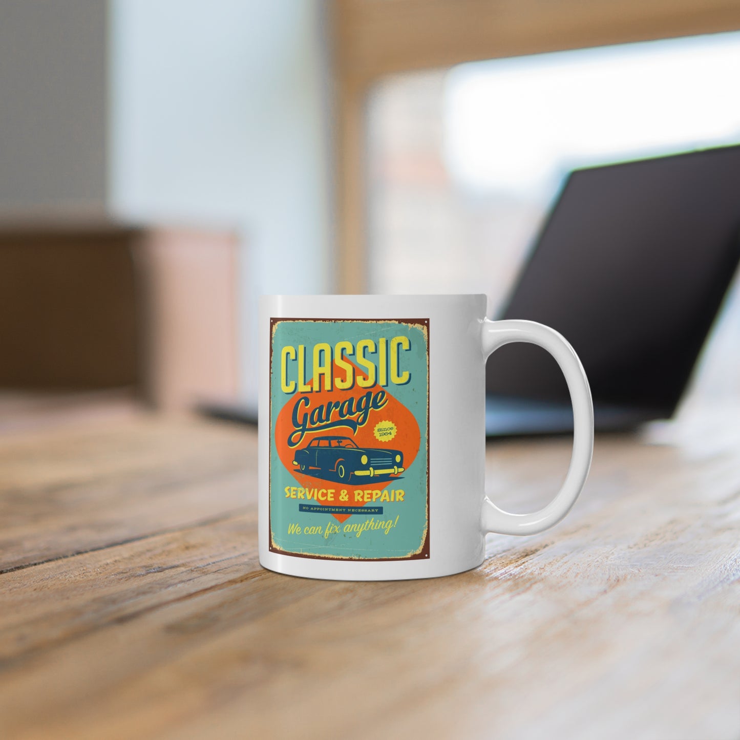 Classic Garage Ceramic Mug, Coffee Cup