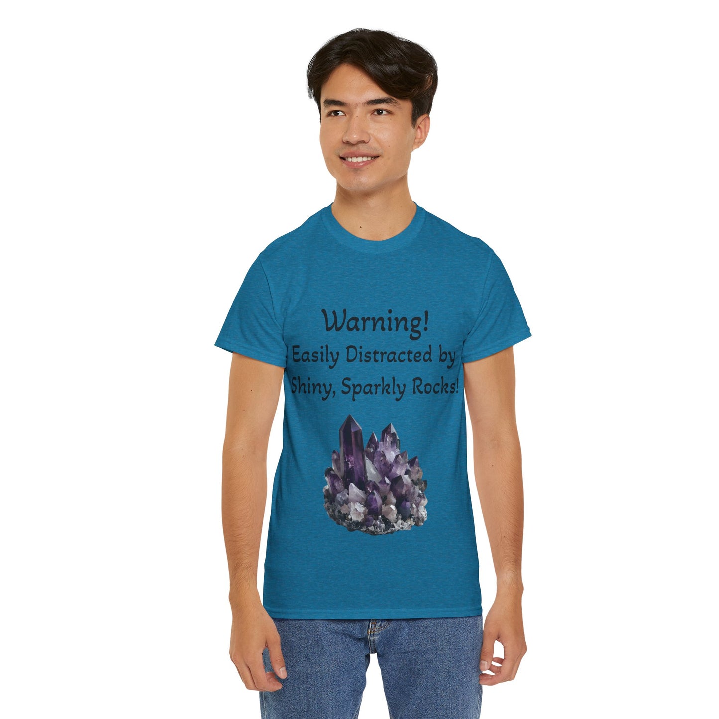 Waylon's "Warning! Easily Distracted by Shiny, Sparkly Rocks!" Adult Shirt