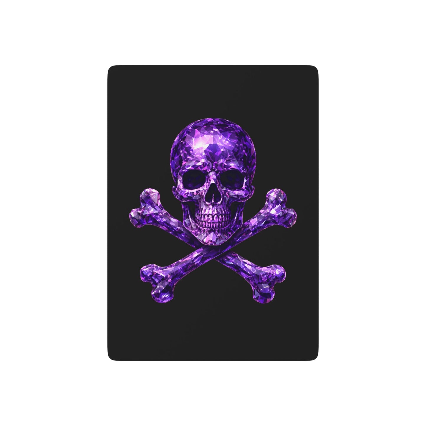 Amethyst Skull & Crossbones Playing Cards