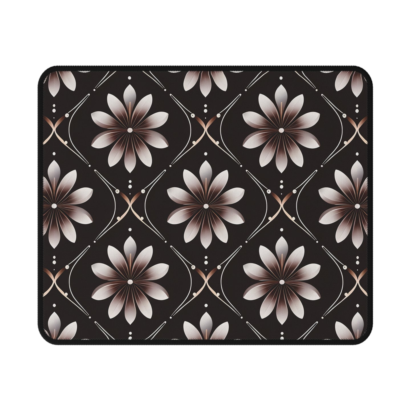 Bazza's Brown Floral Non-Slip Gaming Mouse Pad