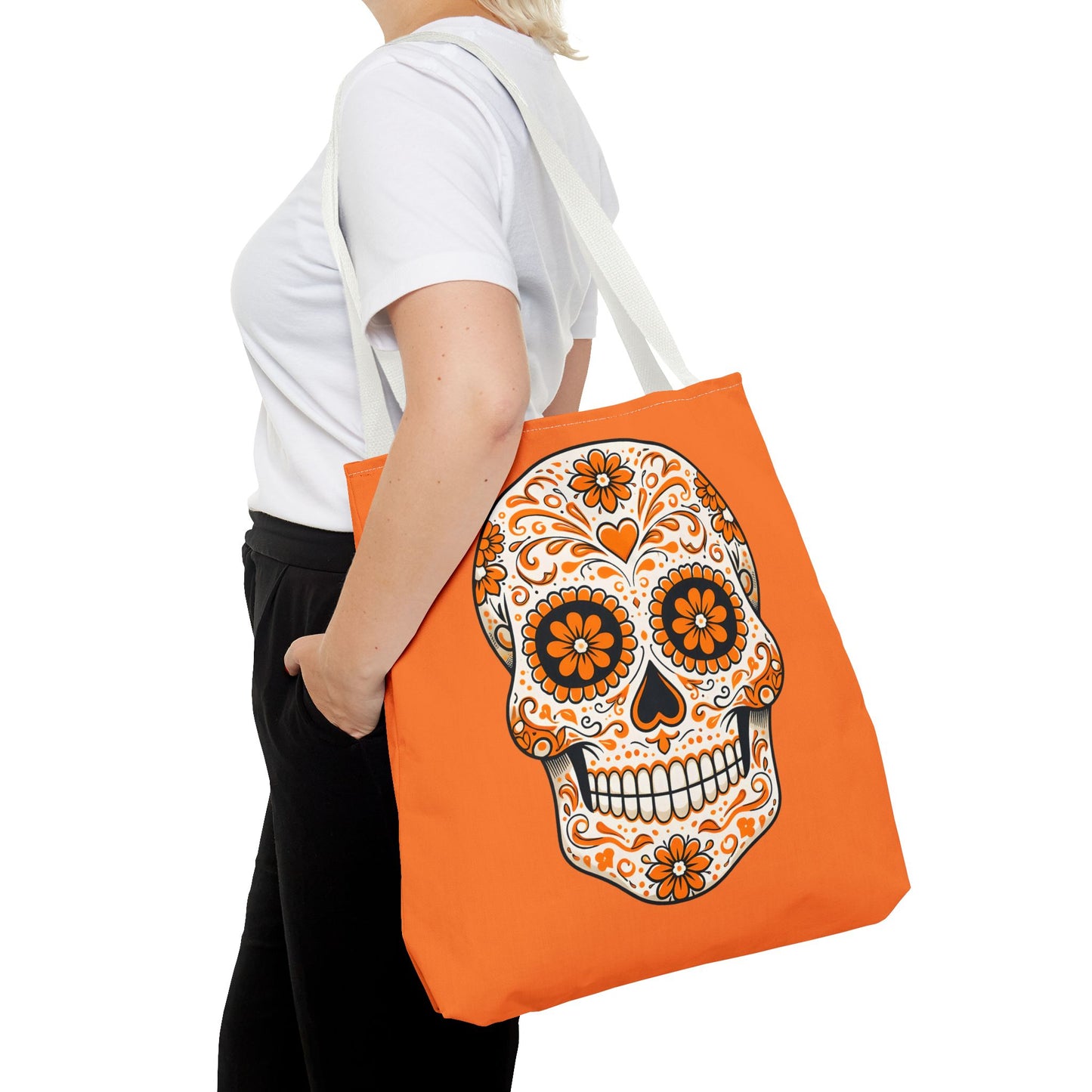 Odin's Orange Sugar Skull Tote Bag