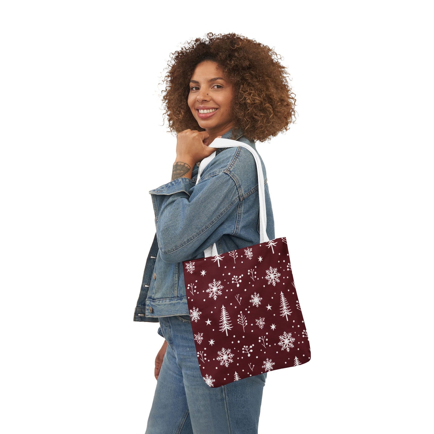 Freya's Festive Snowflake Tote Bag