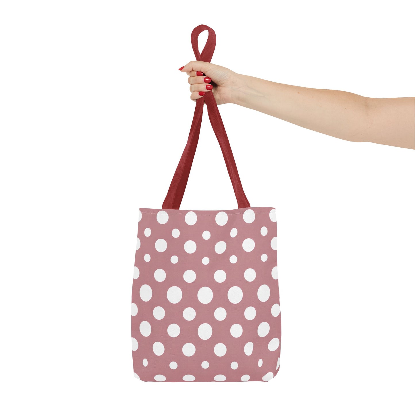 Chic Pink Polka Dot Tote Bag