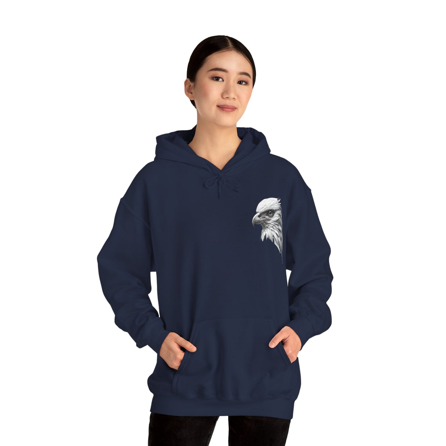 Wayne's Eagle & Wing Print Adult Sweatshirt - Hooded