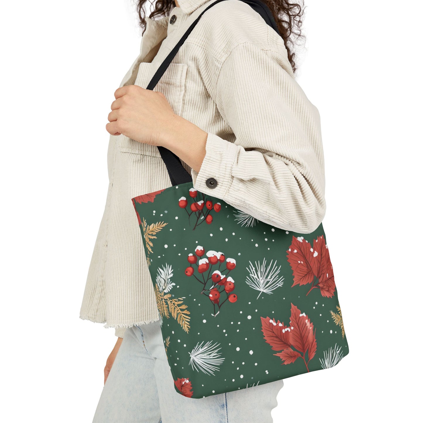 Holly's Holiday Floral Tote Bag