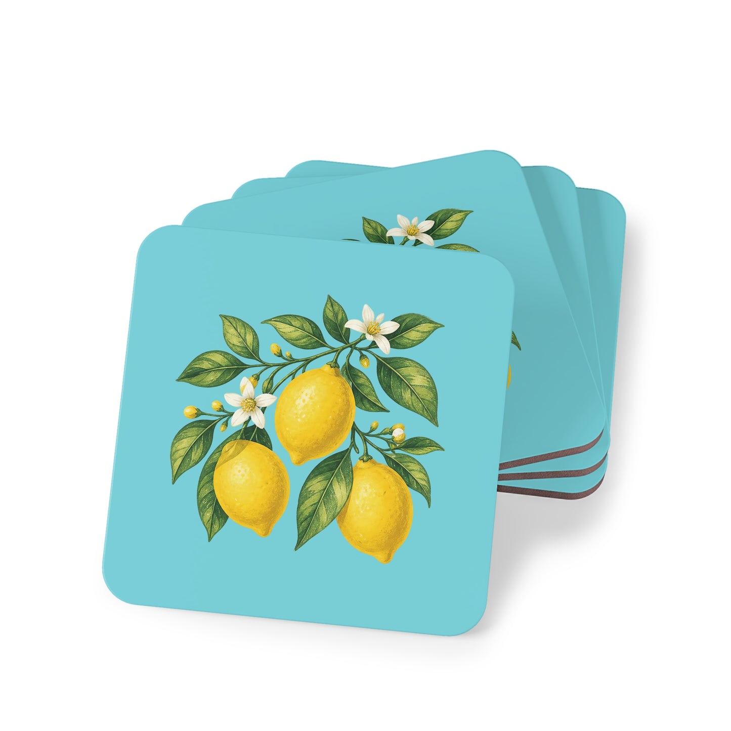 Fresh Lemon Citrus Coasters