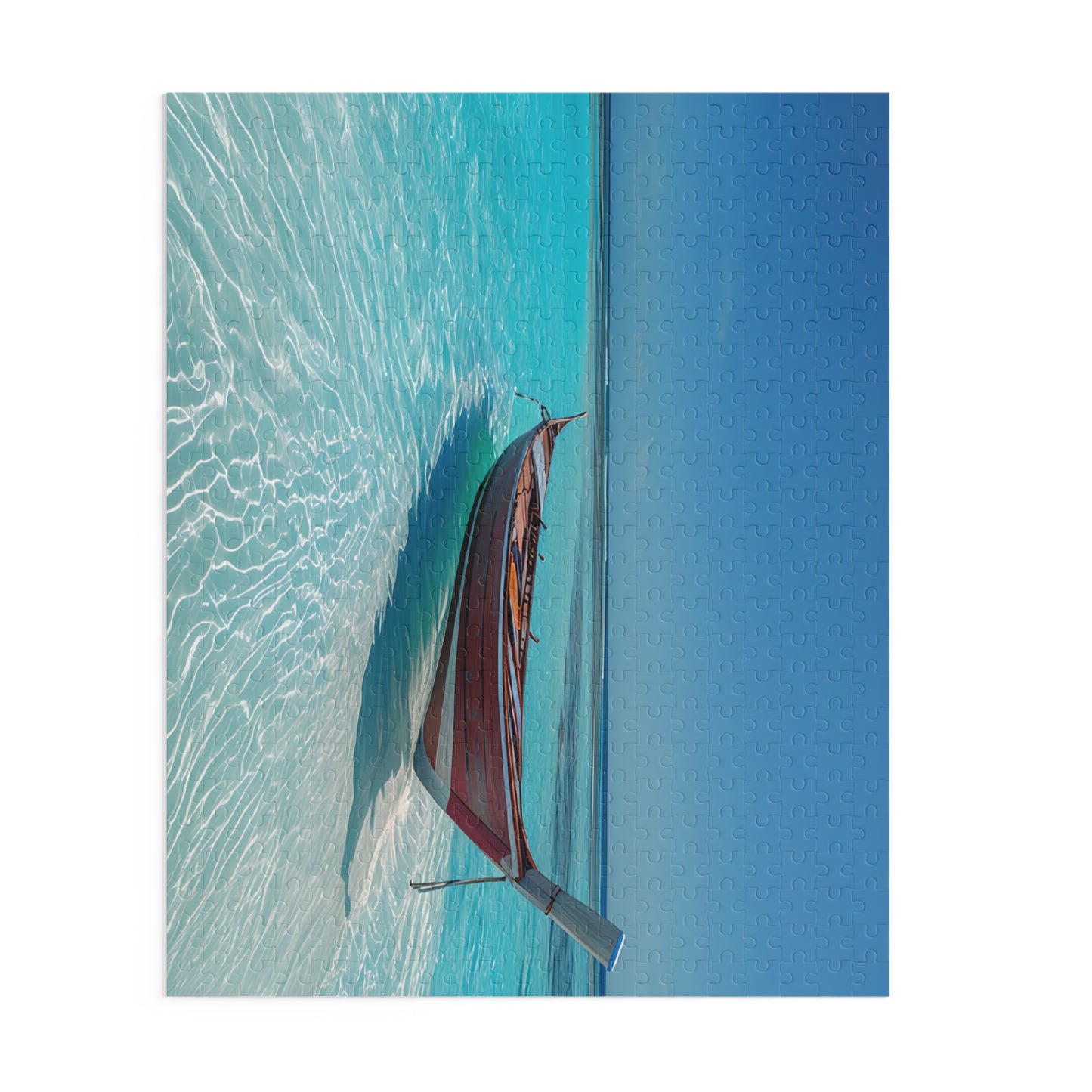 Tropical Boat 500 Piece Jigsaw Puzzle