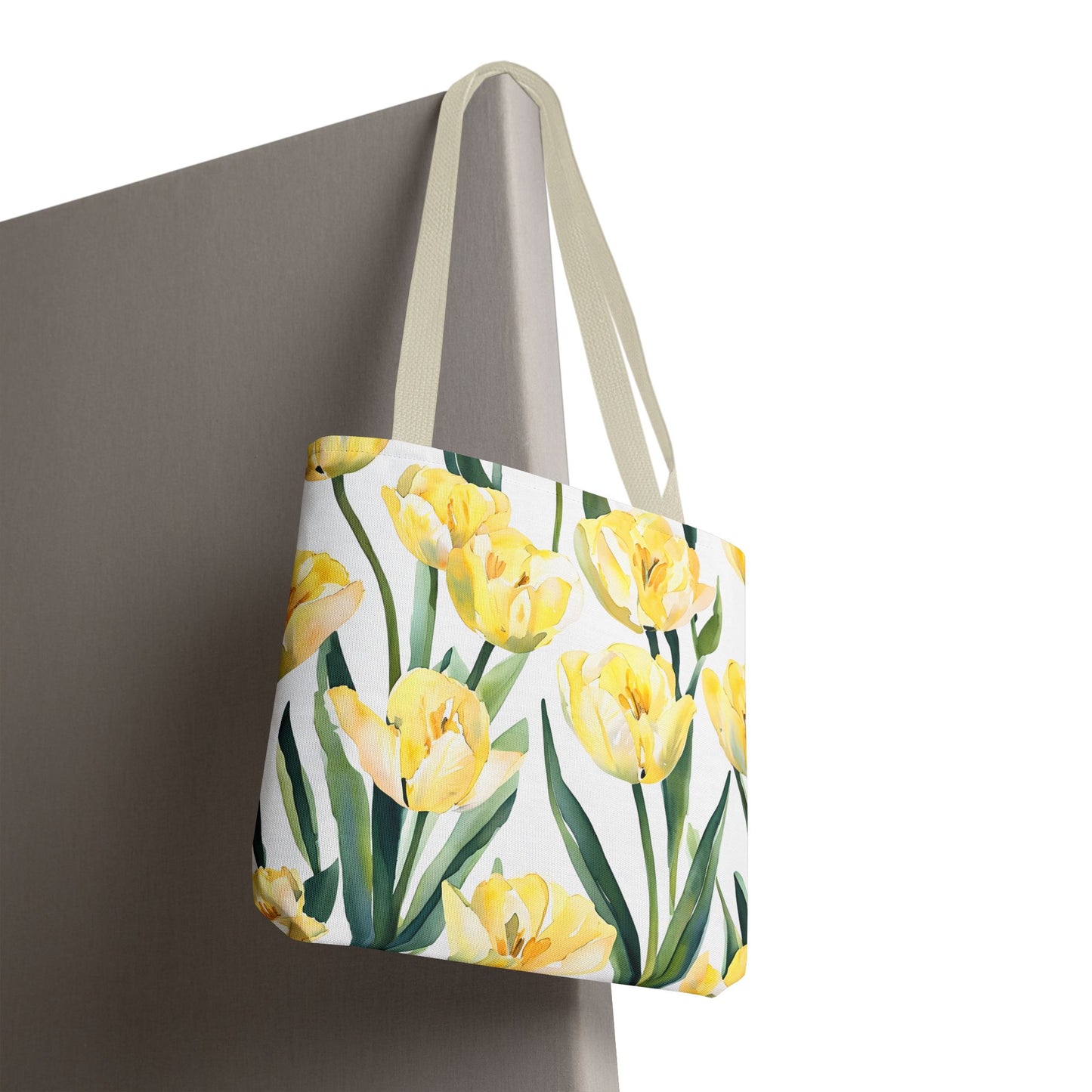 Yetta's Yellow Tulip Floral Tote Bag