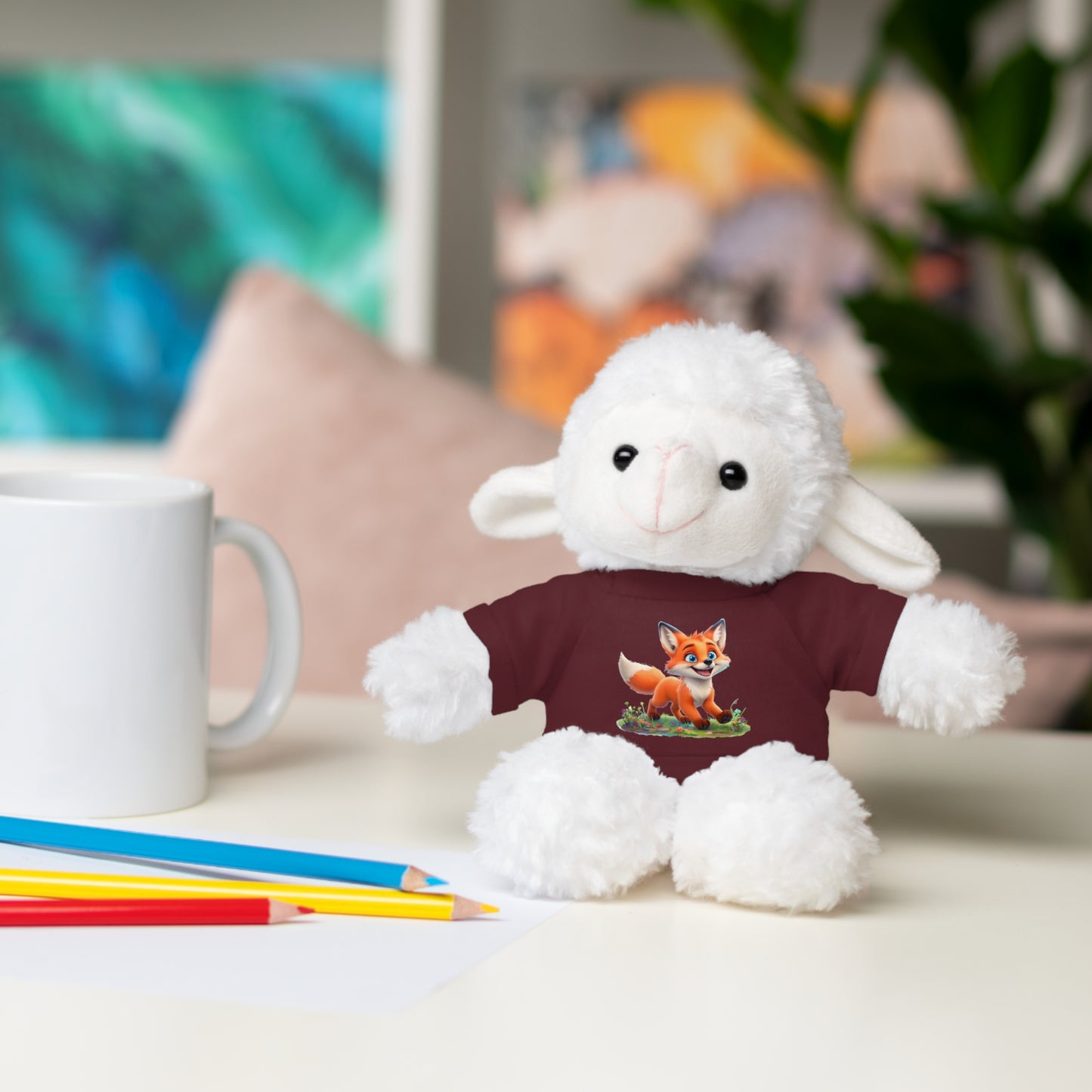 Fox On Tee Animal Plush
