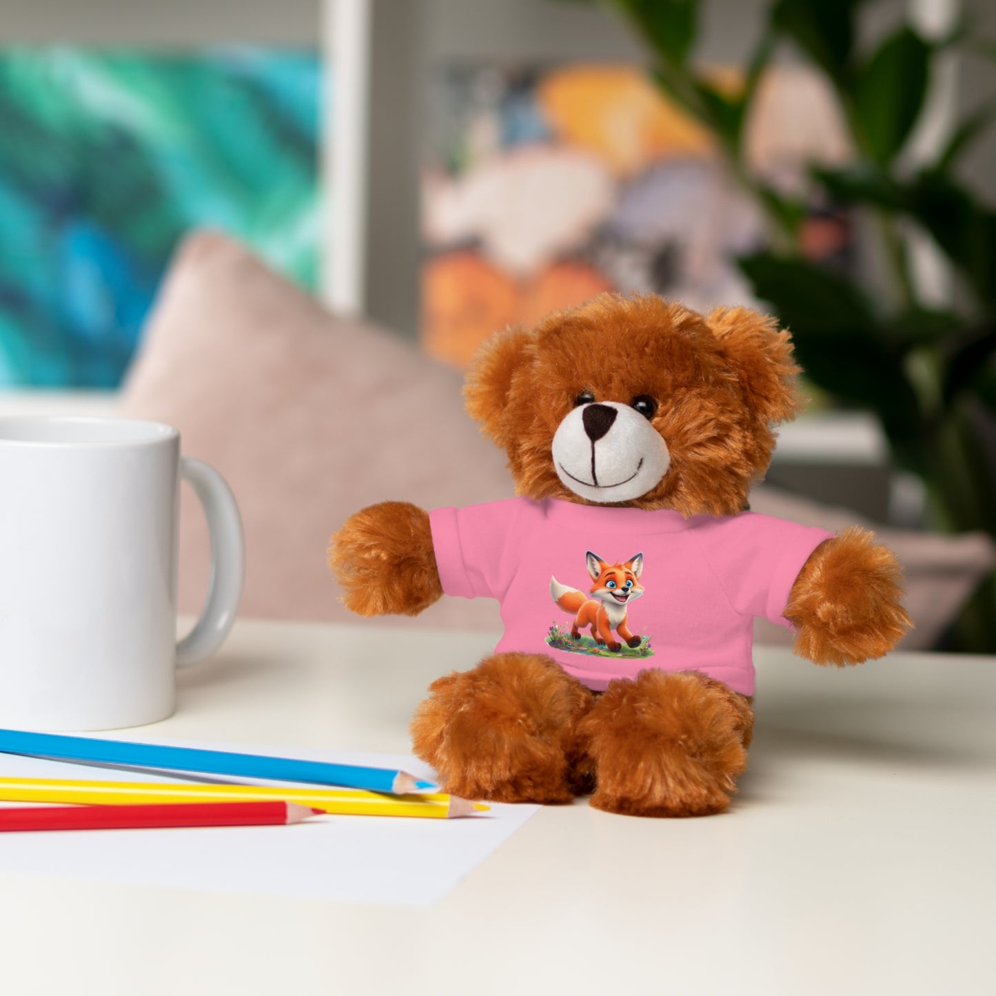 Fox On Tee Animal Plush