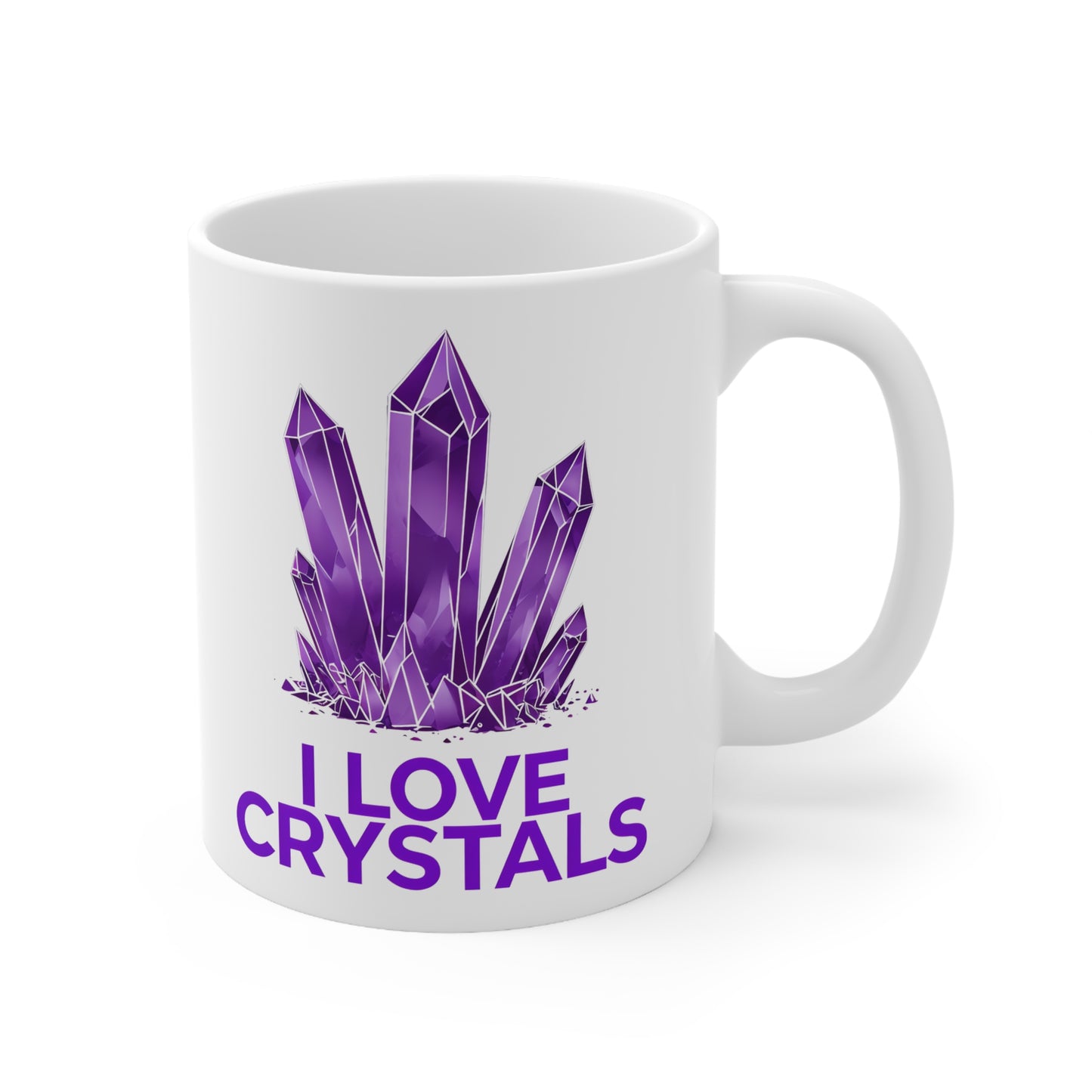 Ina's I love Crystals Ceramic Mug, Coffee Cup