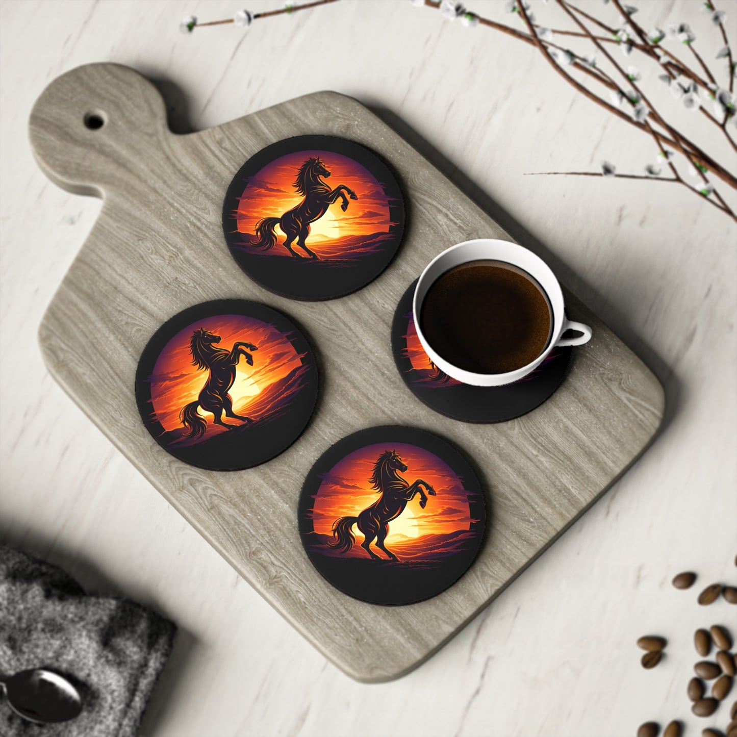 Sunset Stallion Coasters