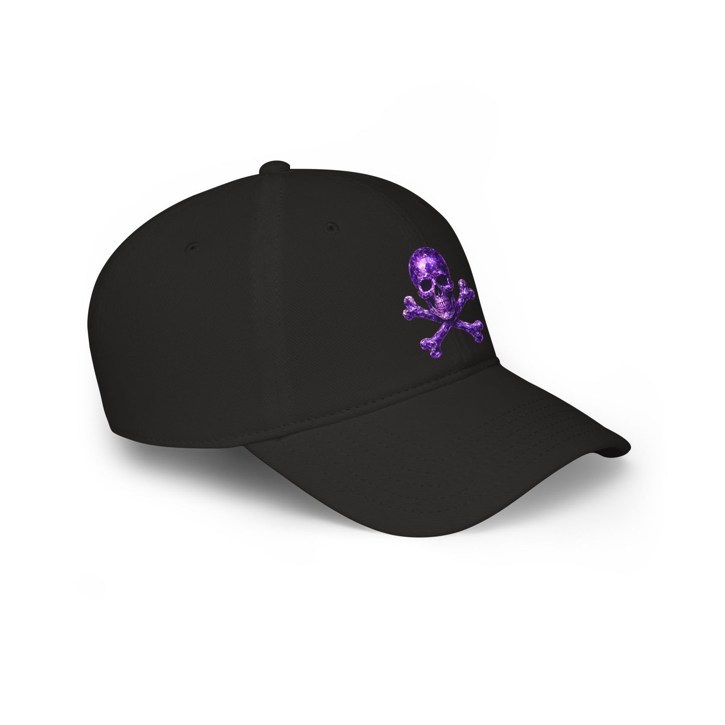 Amethyst Skull & Crossbones Low Profile Baseball Cap
