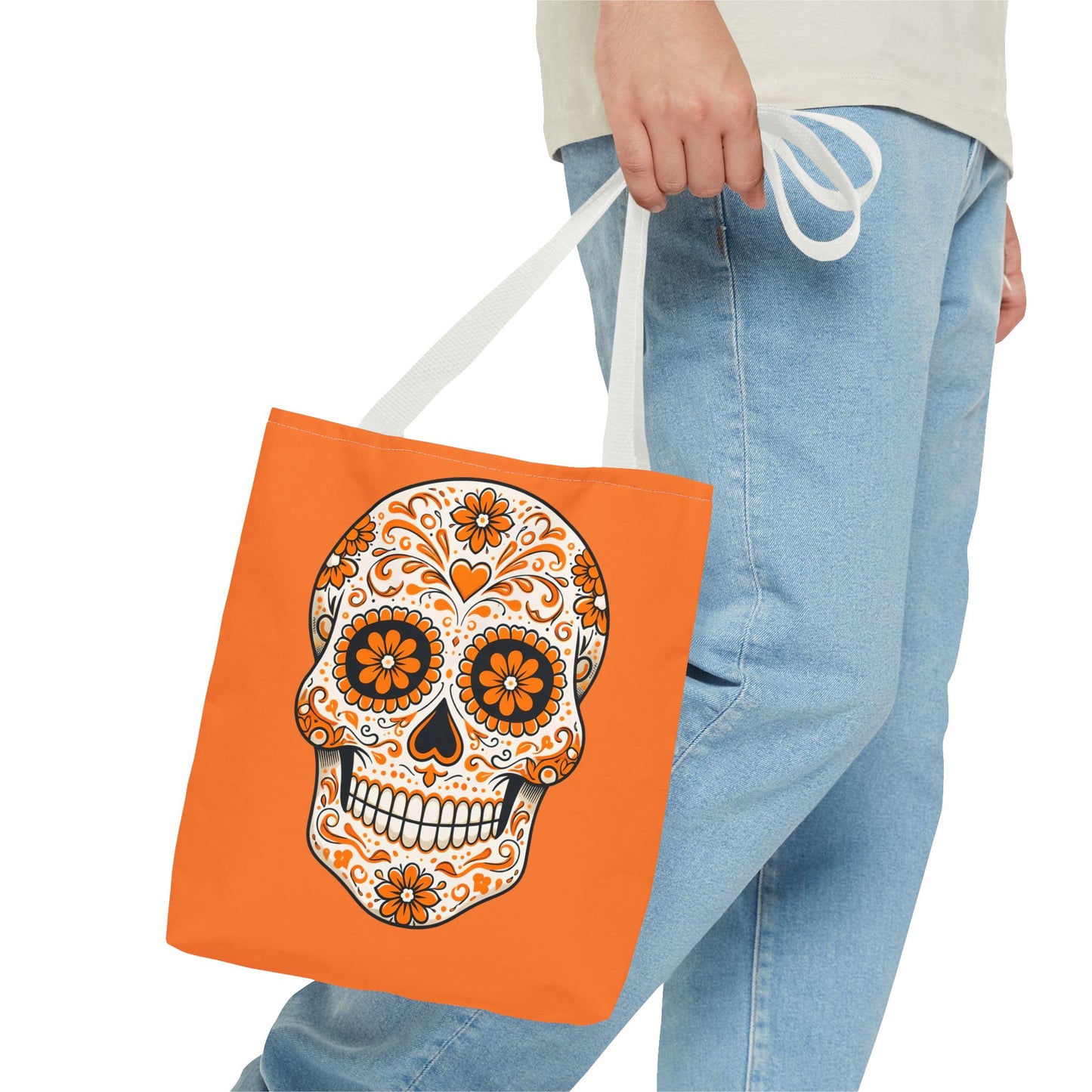 Odin's Orange Sugar Skull Tote Bag