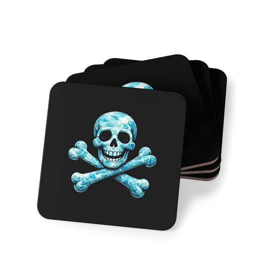 Buck's Blue Skull & Crossbones Coasters