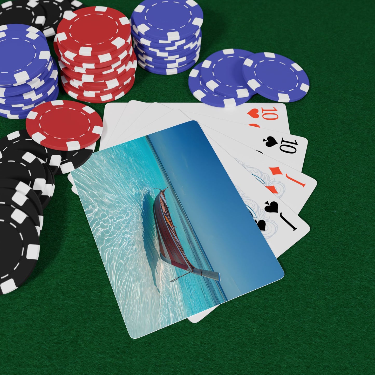 Tropical Boat Playing Cards