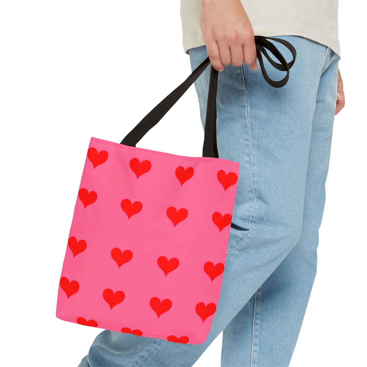 Paisley's Pink & Red Heart Tote Bag