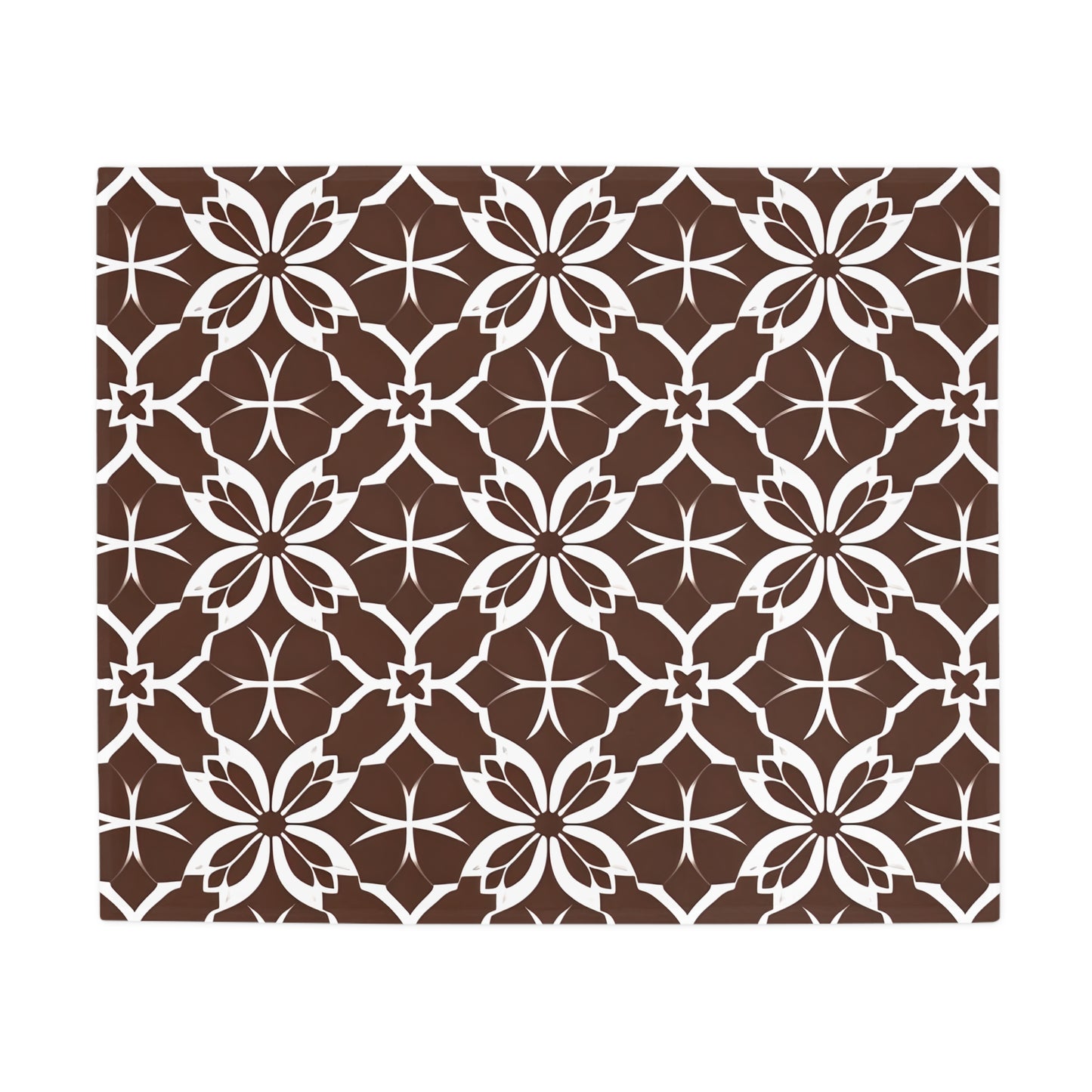 Bambi's Brown Tile Plush Fleece Blanket