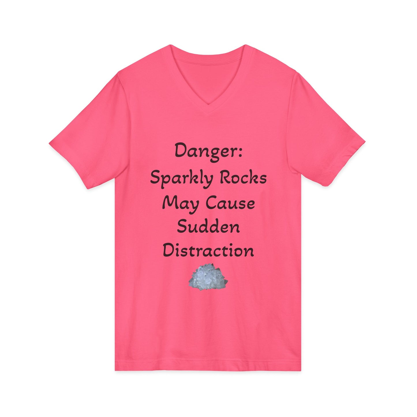 Diana's "Danger: Sparkly Rocks May Cause Sudden Distraction" Women's V-Neck Shirt