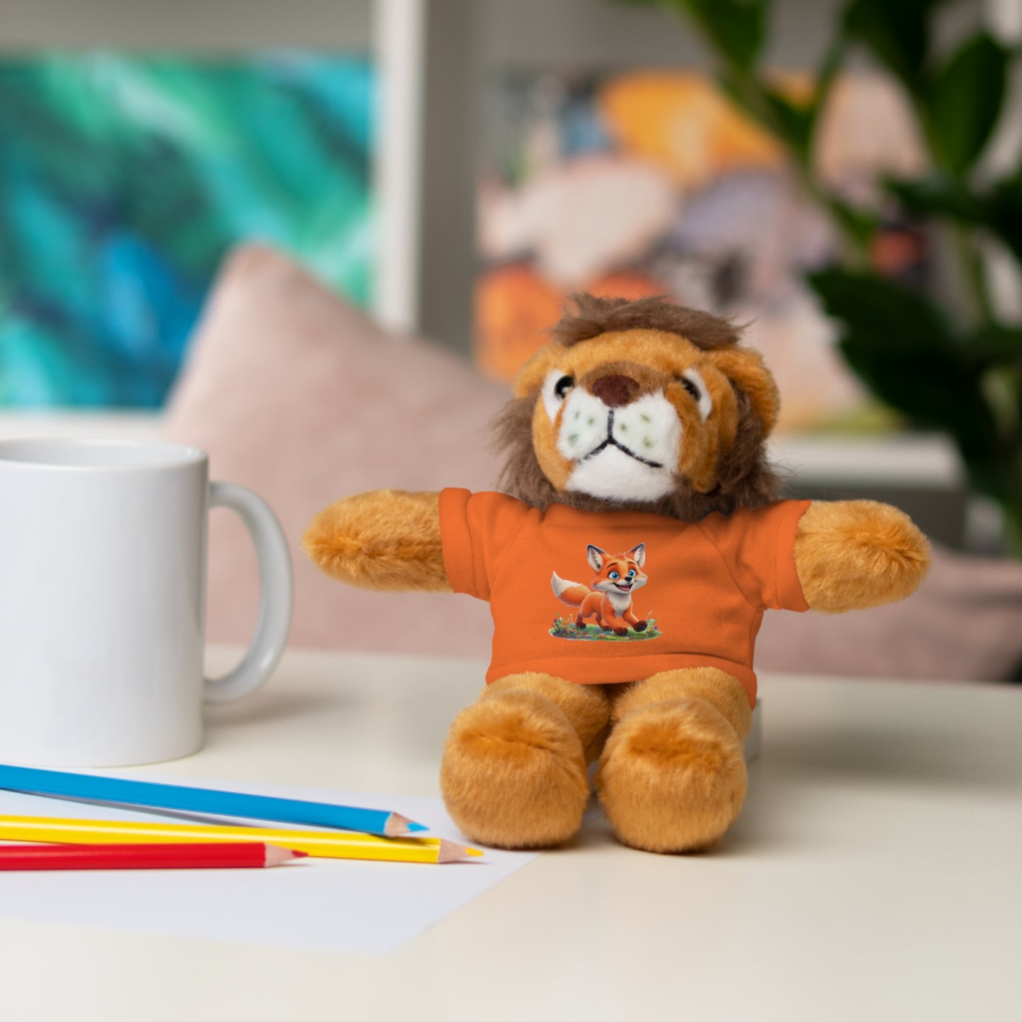 Fox On Tee Animal Plush