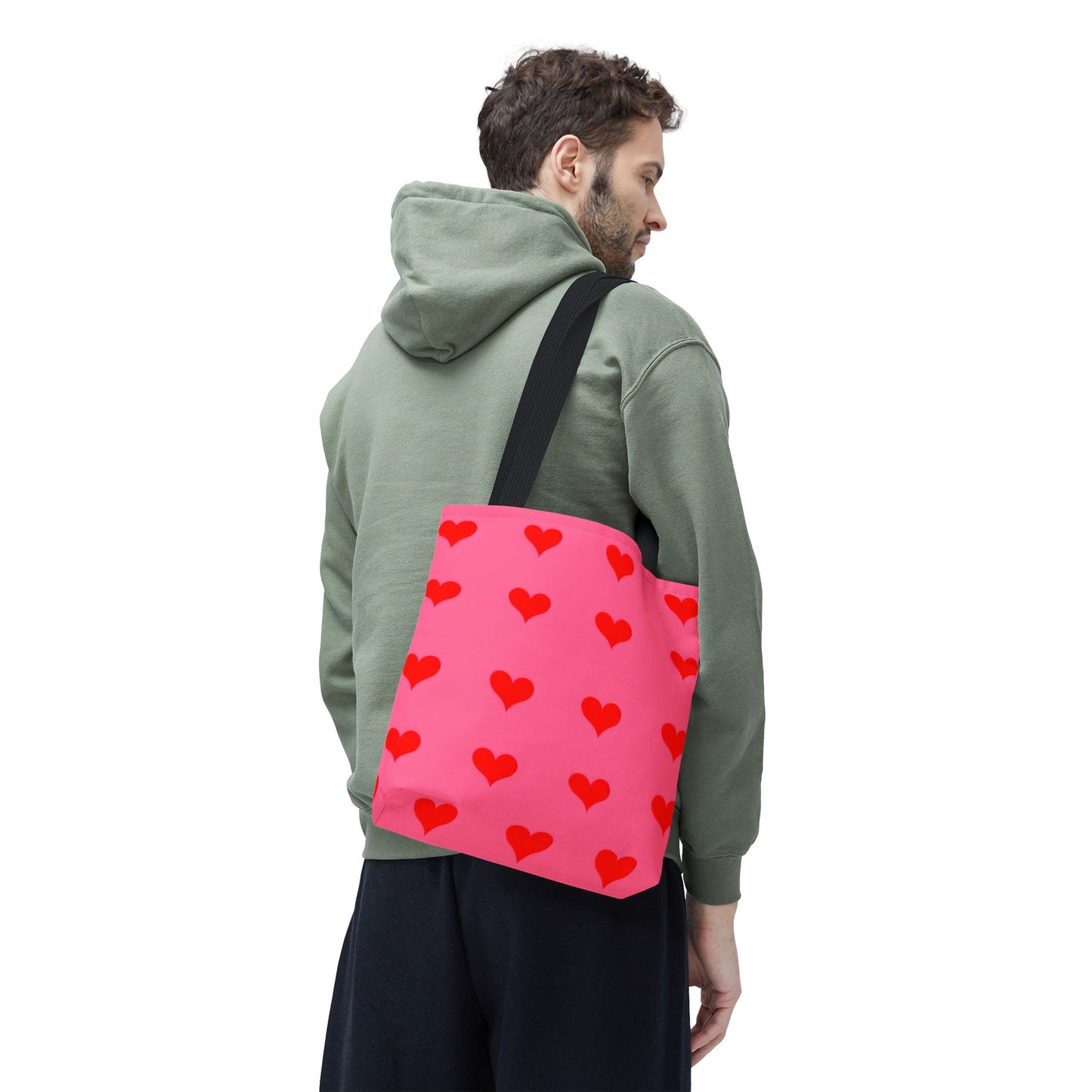 Paisley's Pink & Red Heart Tote Bag