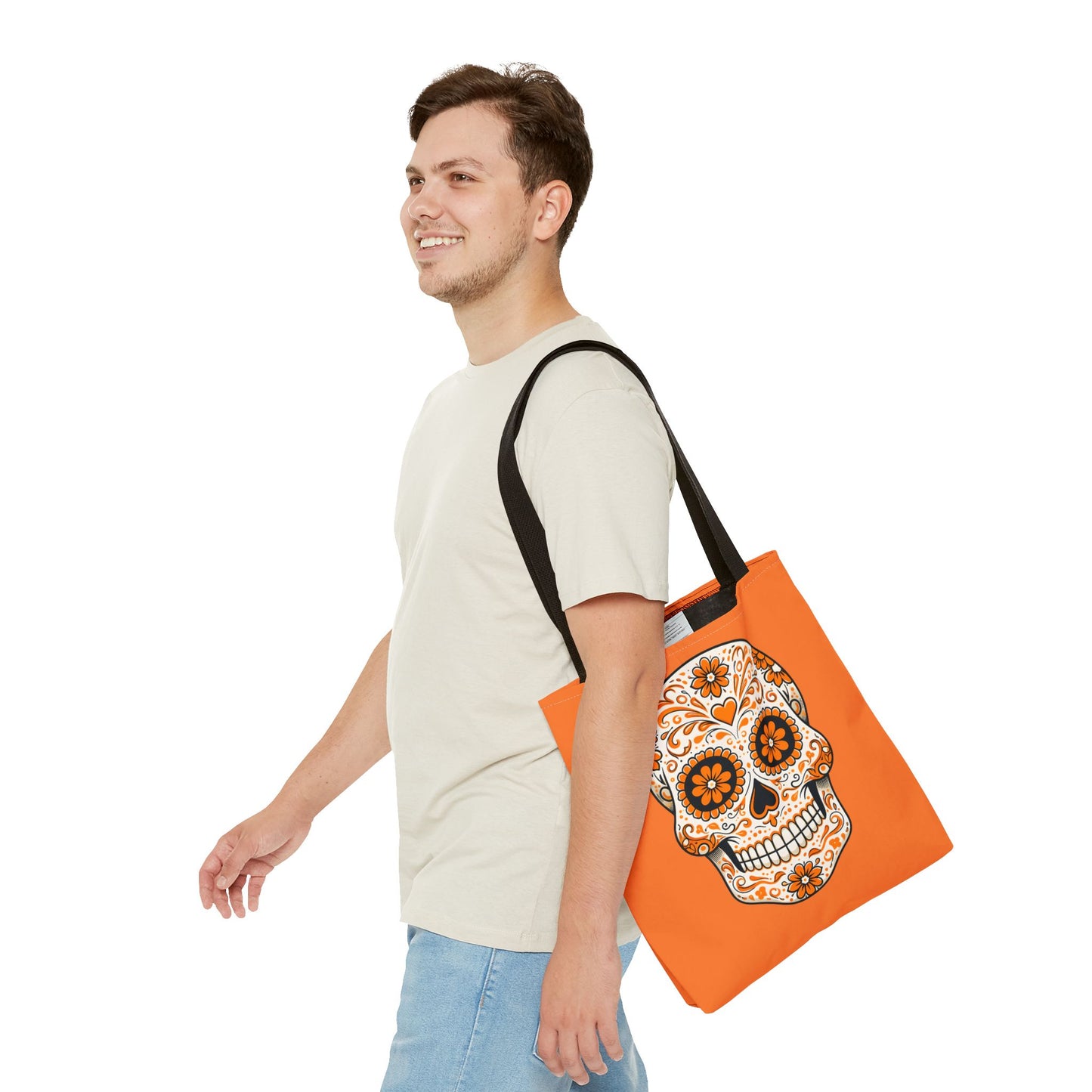 Odin's Orange Sugar Skull Tote Bag