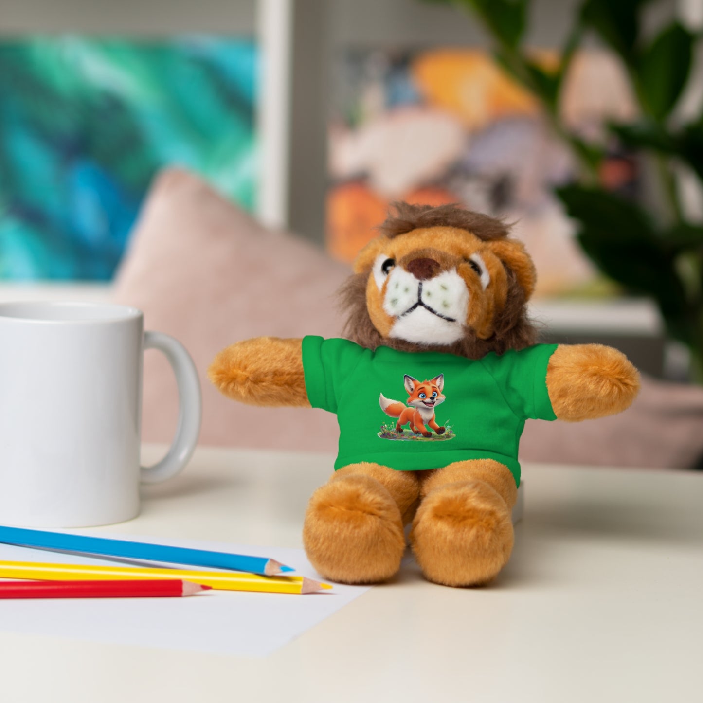 Fox On Tee Animal Plush
