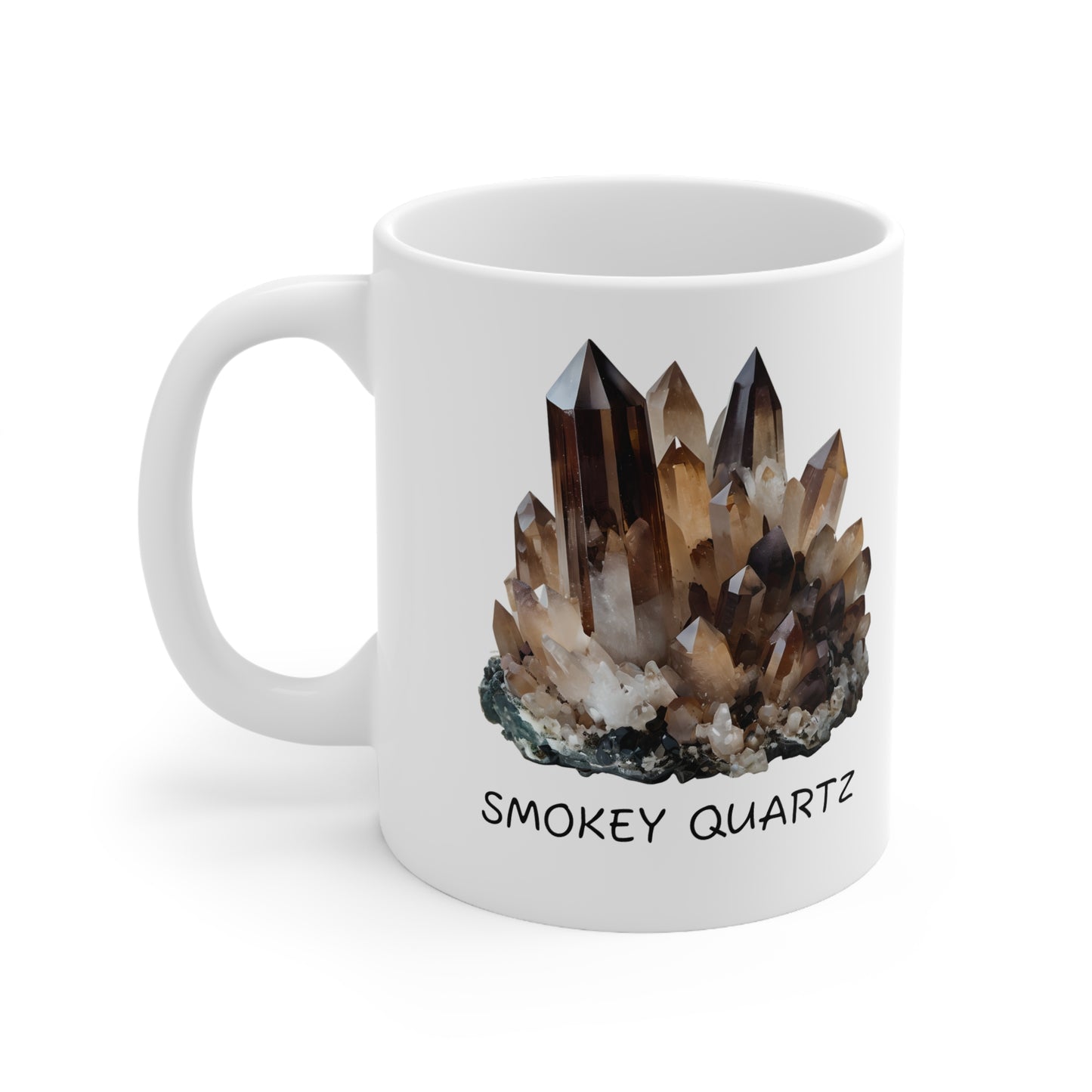 Sal's Smokey Quartz Crystal Collection Ceramic Mug, Coffee Cup