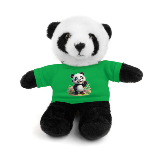 Panda on Tee Plush Animals