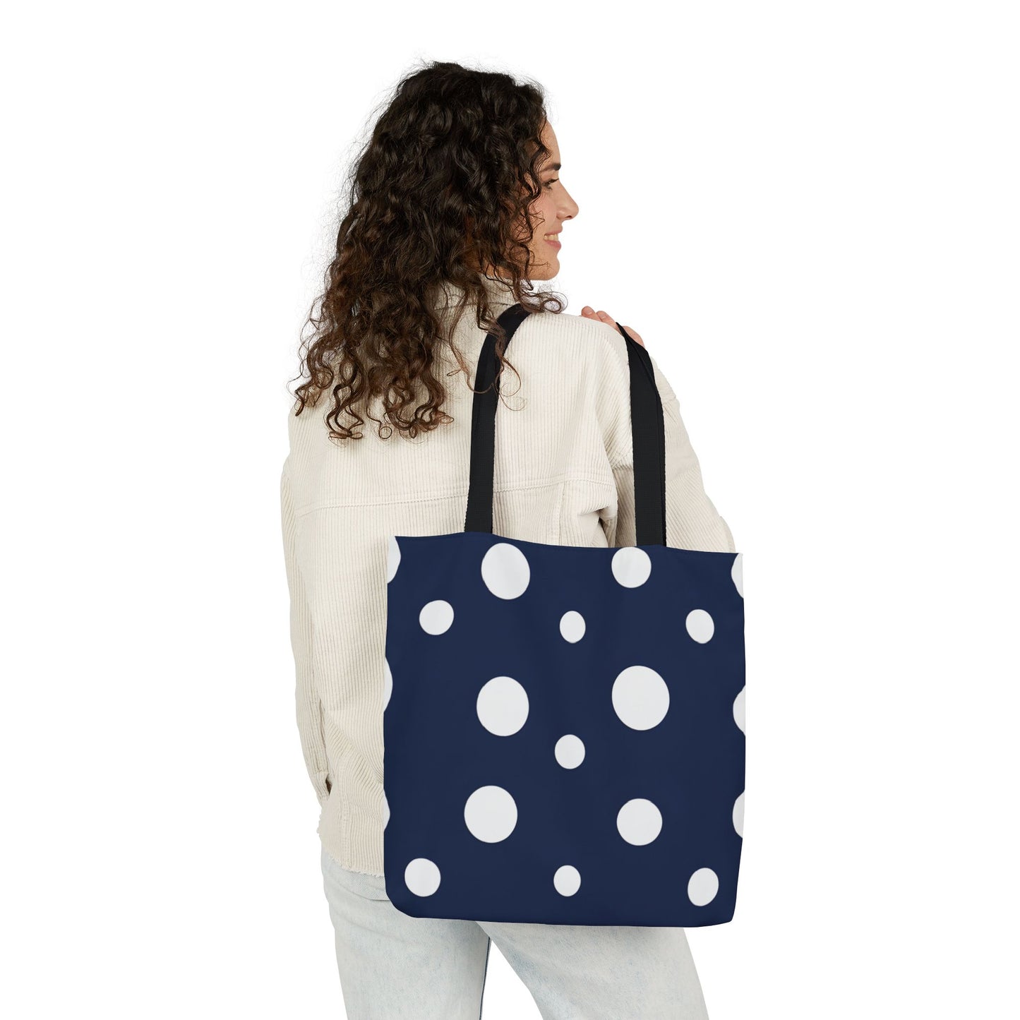 Bonnie's Navy Polka Dot Tote Bag