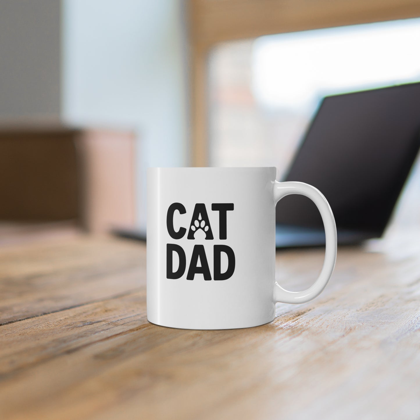 Christian's Cat Dad Ceramic Mug, Coffee Cup