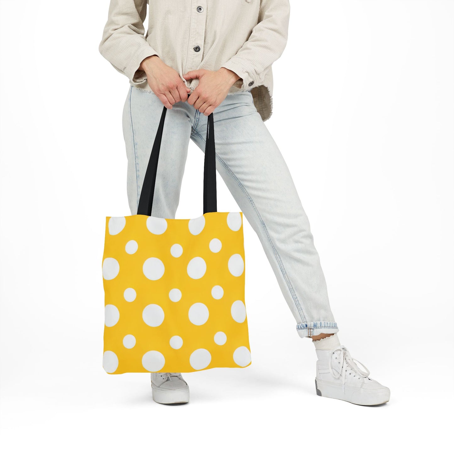 Yuki's Yellow Polka Dot Tote Bag