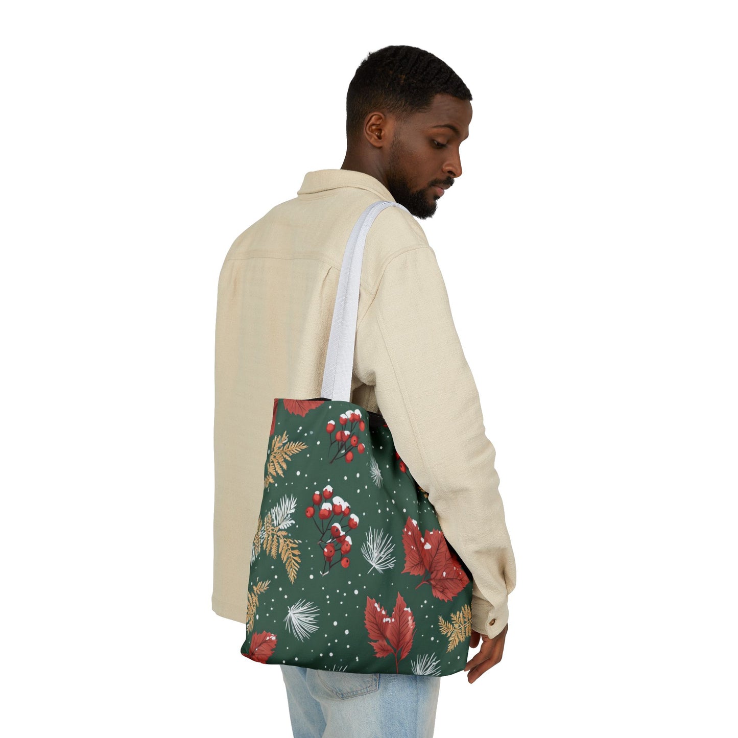 Holly's Holiday Floral Tote Bag