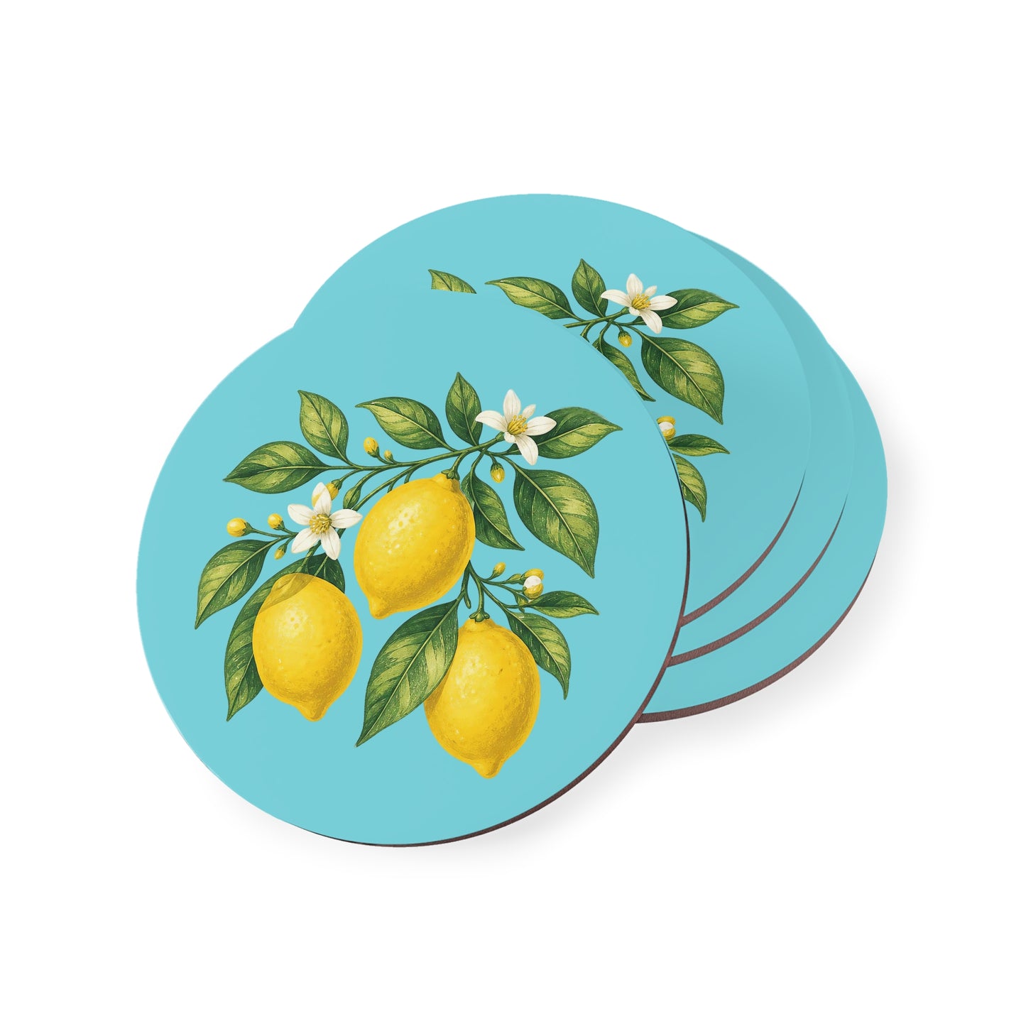 Fresh Lemon Citrus Coasters