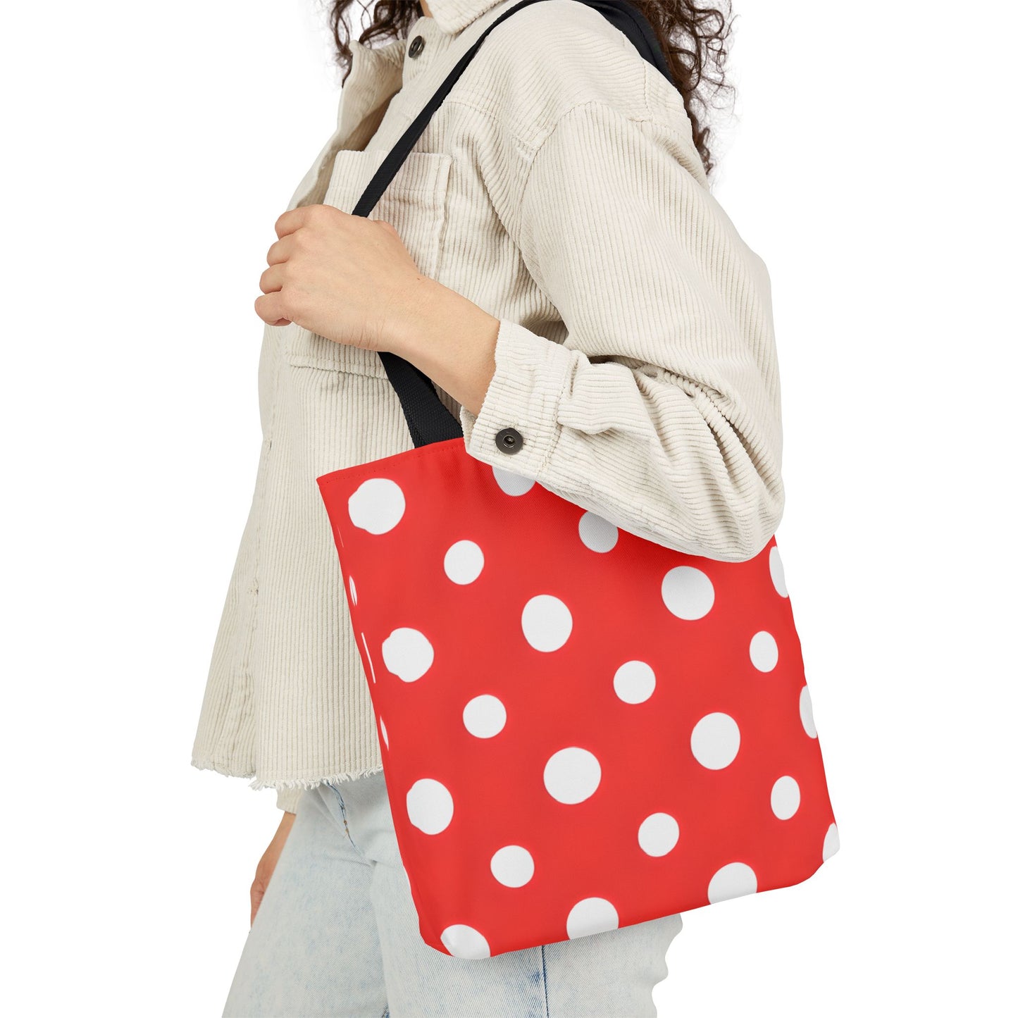 Reba's Red Polka Dot Canvas Tote Bag